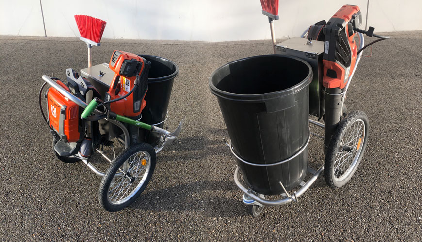 Chariot de balayage EC90SO avec souffleuse